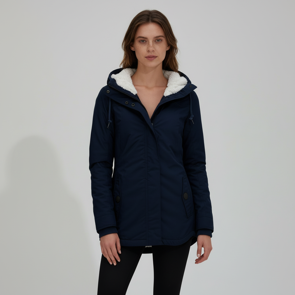 Warm Lined Women's Winter Jacket Hooded Coat