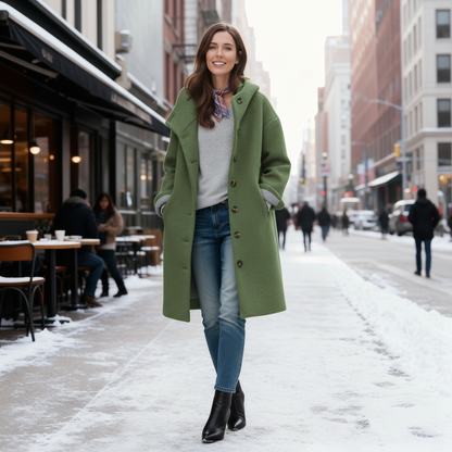 Women's Long Winter Parka Fleece Hooded