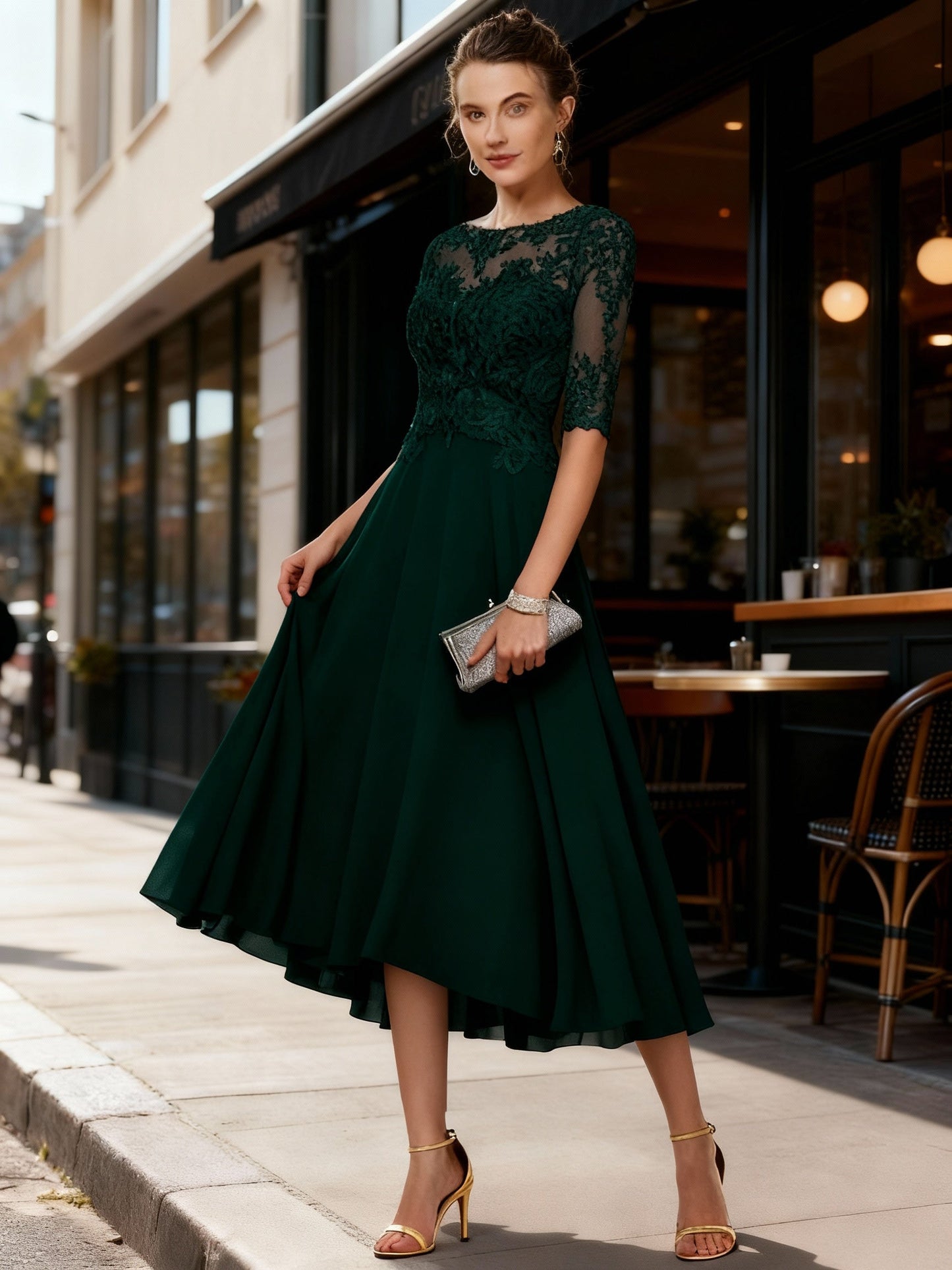 Luxury Evening Gown Satin Elegant