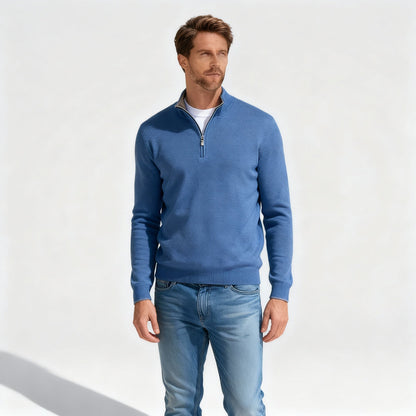 Fashionable V-Neck Pullover Zip