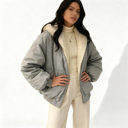 Warm Oversized Women's Winter Jacket Thermal Fleece