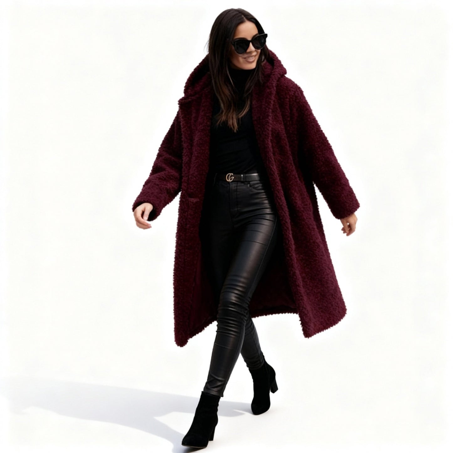 Soft Fleece Women's Long Elegant Coat