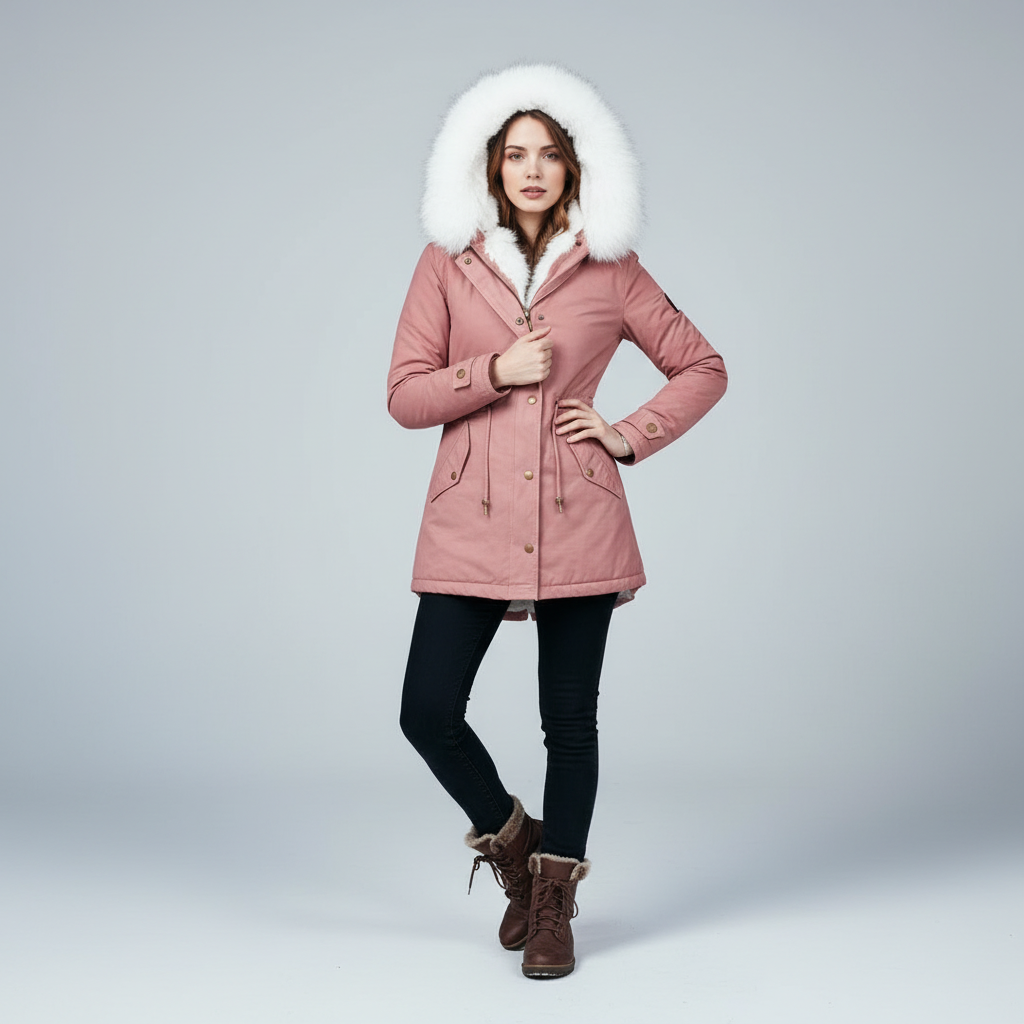 Warm Women's Mid-Length Winter Jacket