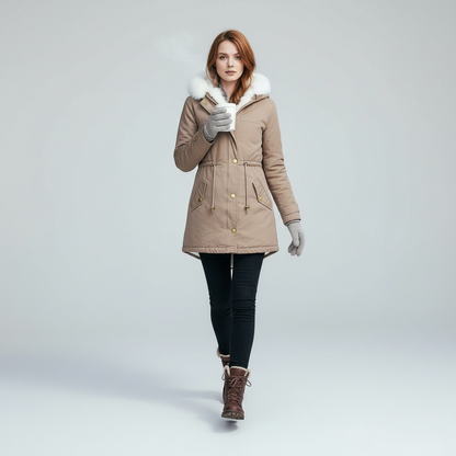Warm Women's Mid-Length Winter Jacket
