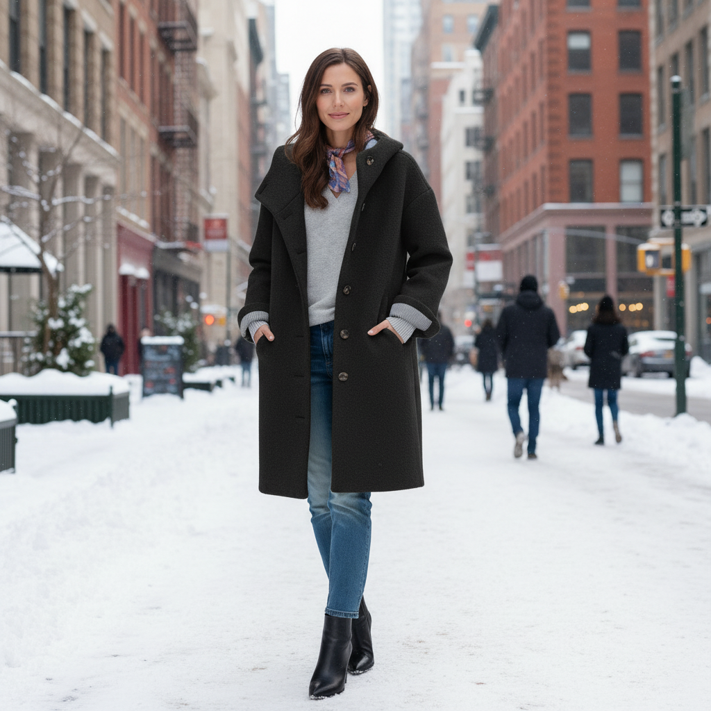 Women's Long Winter Parka Fleece Hooded