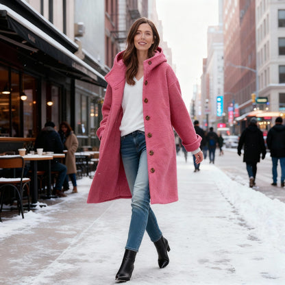 Women's Long Winter Parka Fleece Hooded