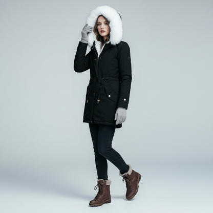 Warm Women's Mid-Length Winter Jacket
