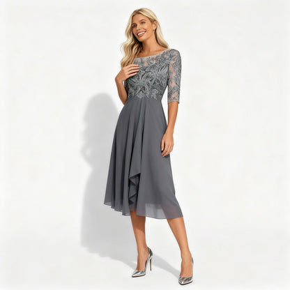 Elegant Women's Chiffon Midi Dress