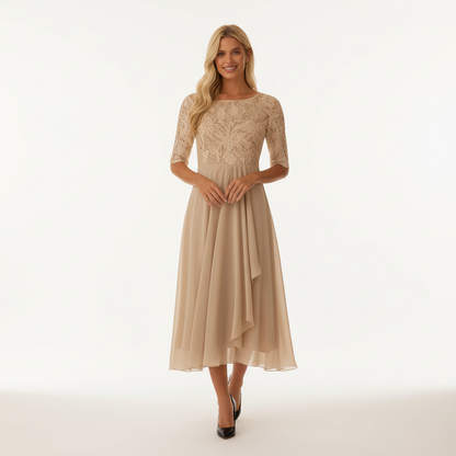 Elegant Women's Chiffon Midi Dress