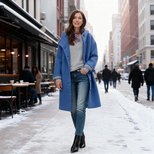 Damen Winterparka Lang Fleece Kapuze - IdealeKleiden