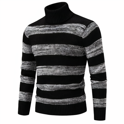 Stylish Patchwork Knit Sweater for Men