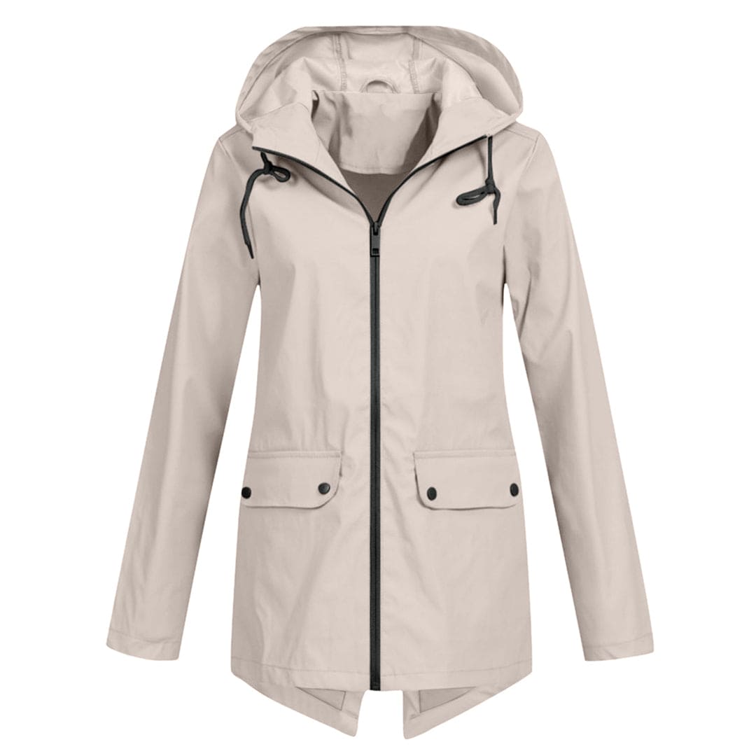 Women's winter jacket with hood and zipper