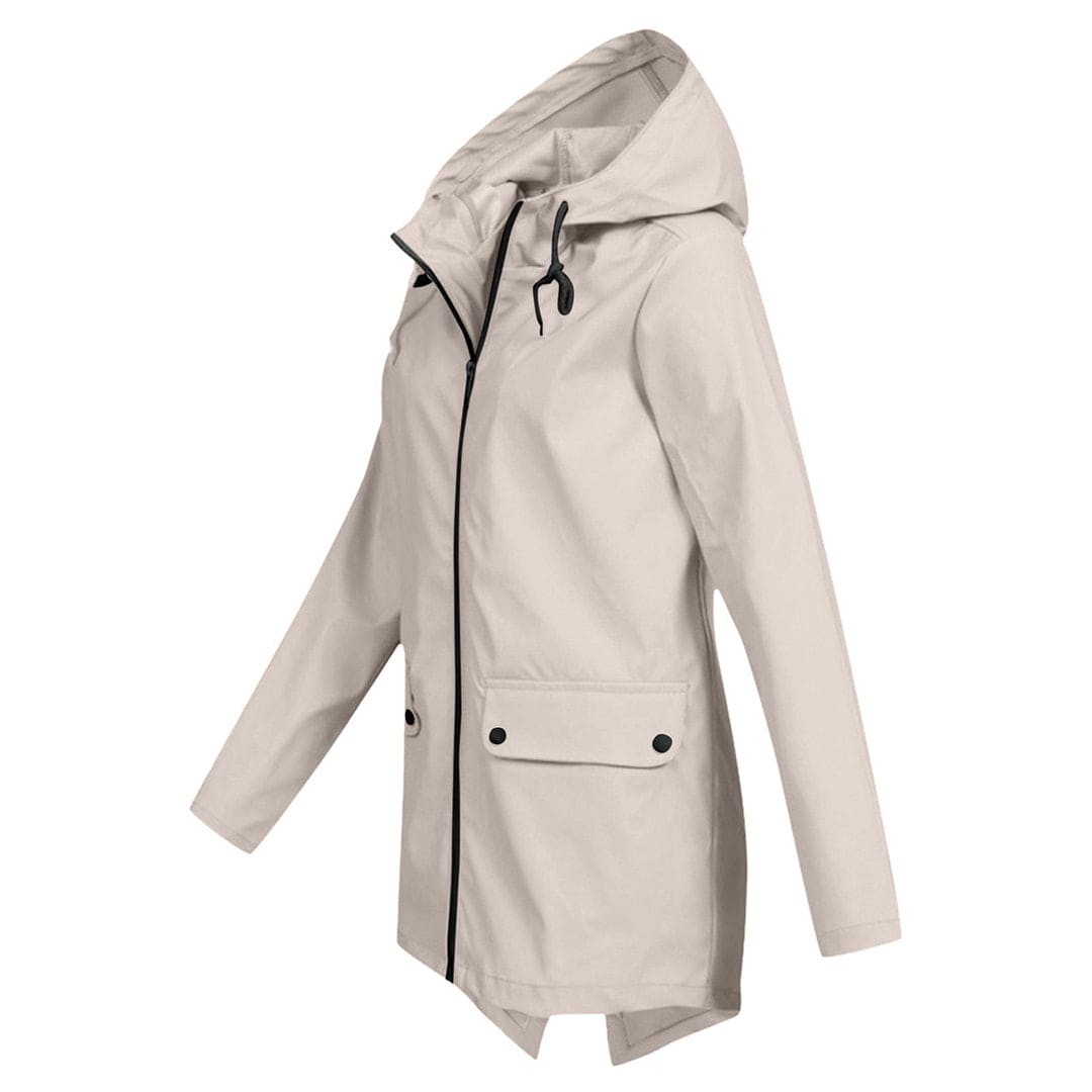 Damen Winterjacke mit Kapuze und Reißverschluss - IdealeKleiden