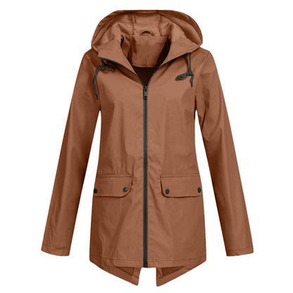 Autumn Rain Jacket for Women - Elegant & Waterproof
