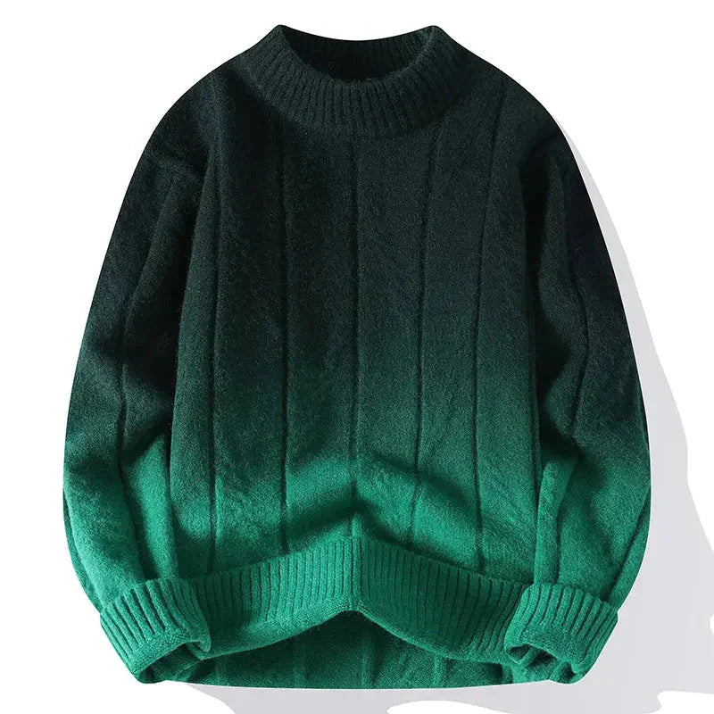 Men's Modern Two-Tone Knitted Sweater