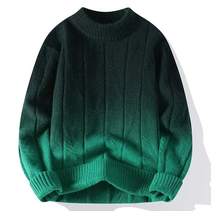 Men's Modern Two-Tone Knitted Sweater