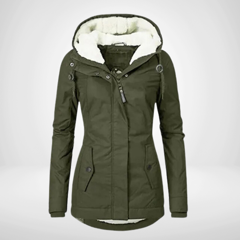 Women's Winter Jacket Hooded Fleece Insulated