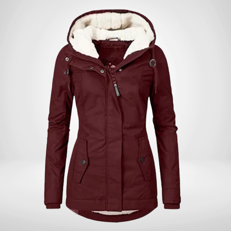 Women's Winter Jacket Hooded Fleece Insulated