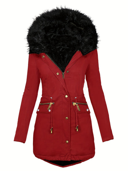 Women's Winter Parka Hood Faux Fur