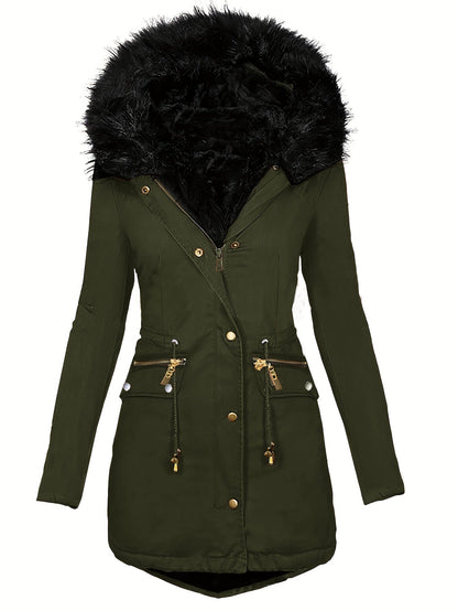 Women's Winter Parka Hood Faux Fur