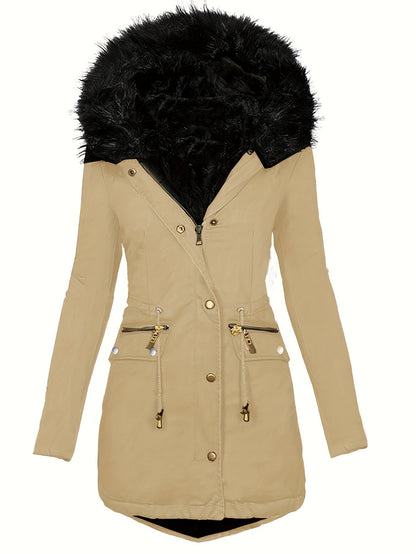Women's Winter Parka Hood Faux Fur