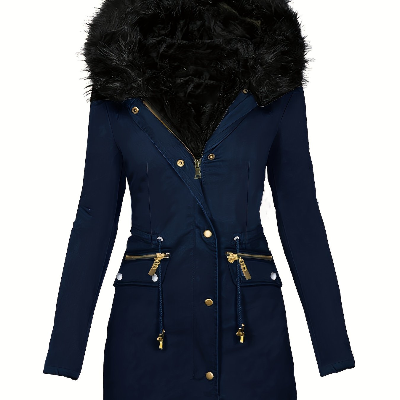 Women's Winter Parka Hood Faux Fur