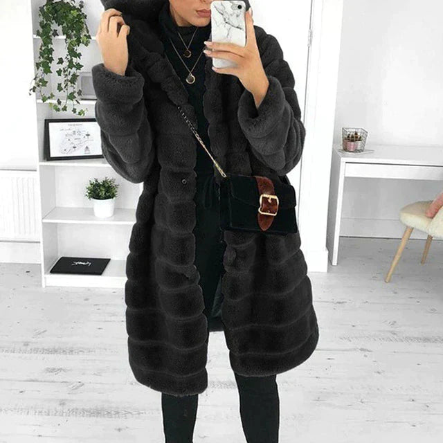 Elegant Faux Fur Coat for Women