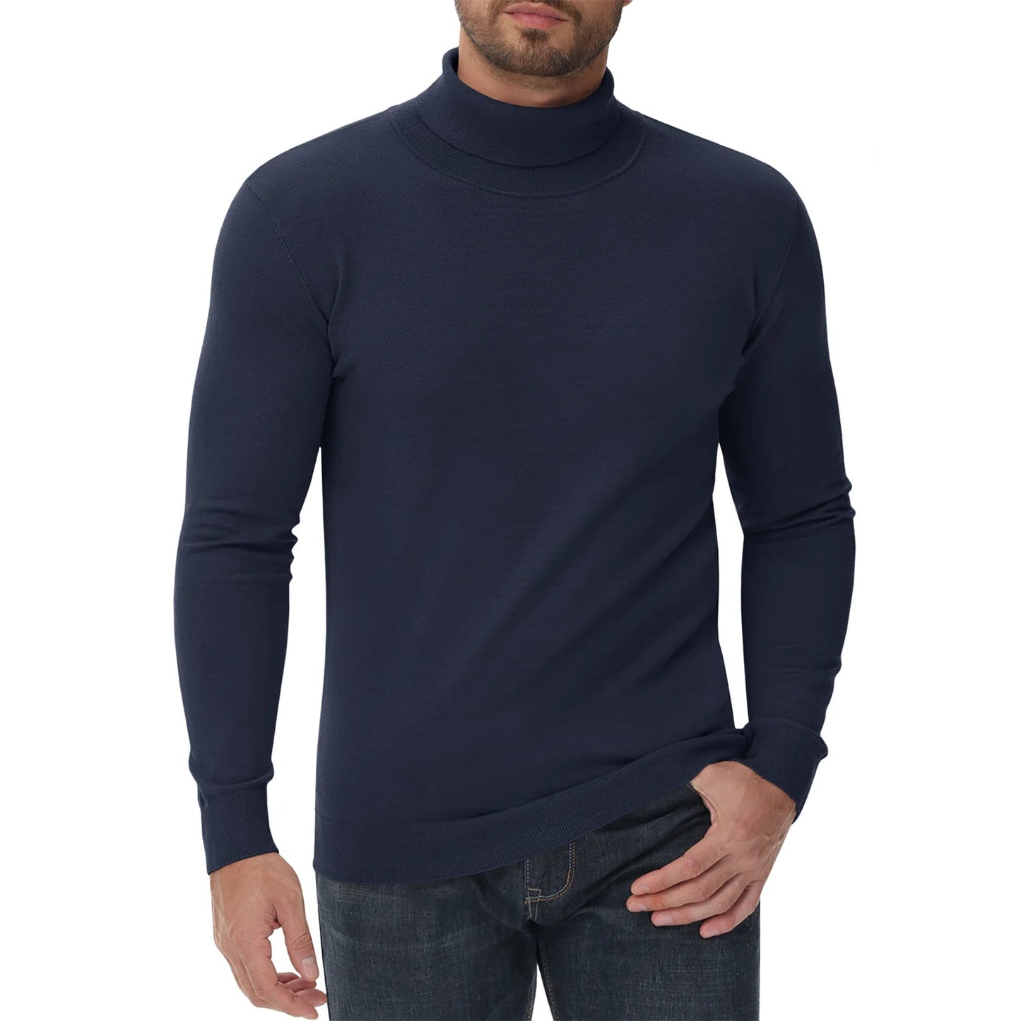Men's Slim Fit Modern Turtleneck Sweater