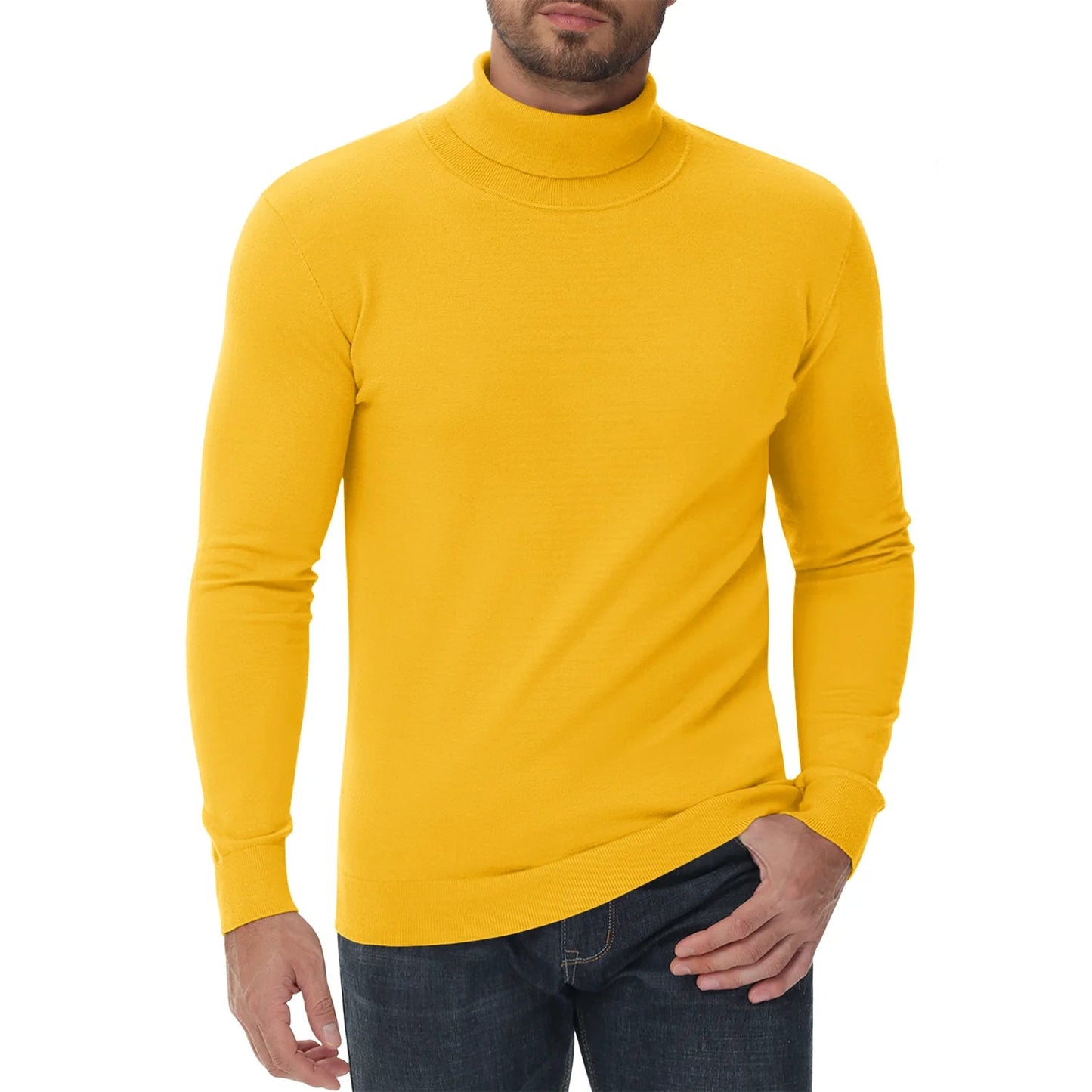 Men's Slim Fit Modern Turtleneck Sweater