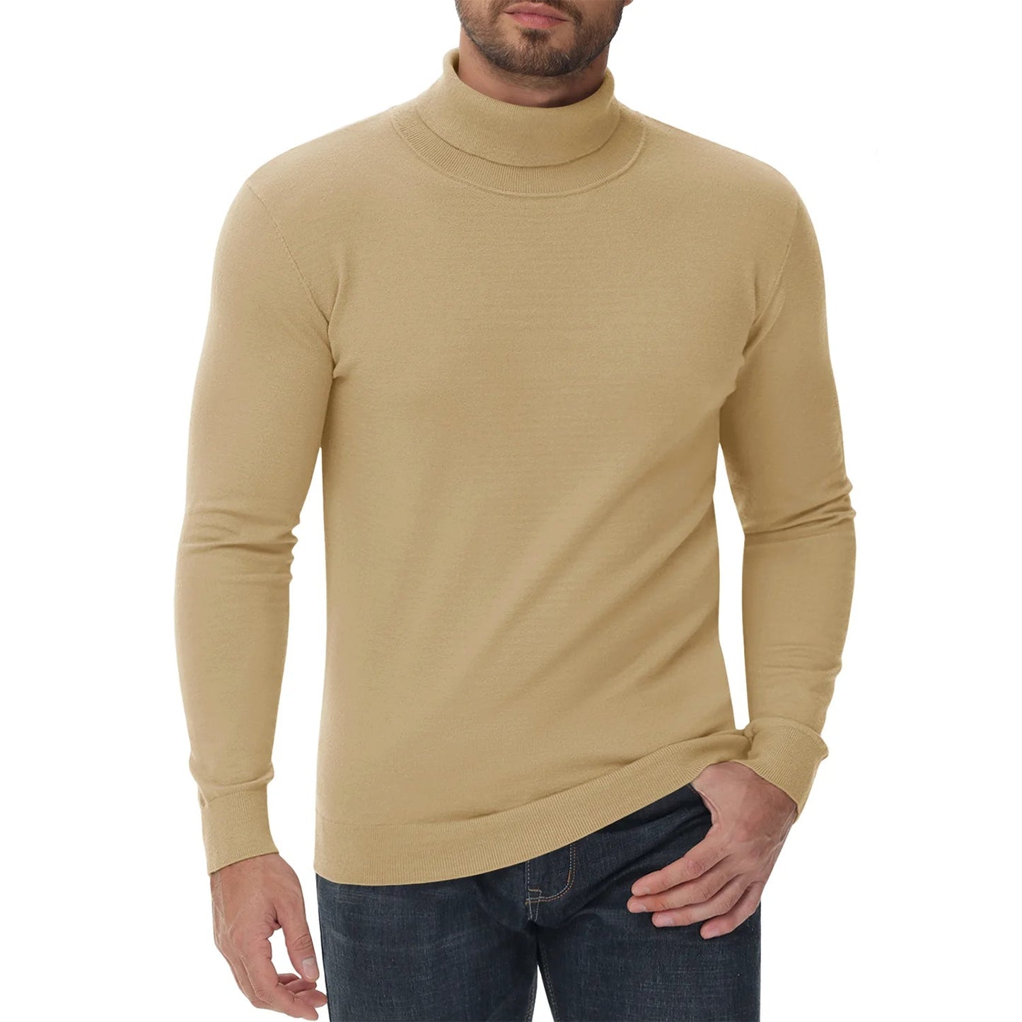 Men's Slim Fit Modern Turtleneck Sweater