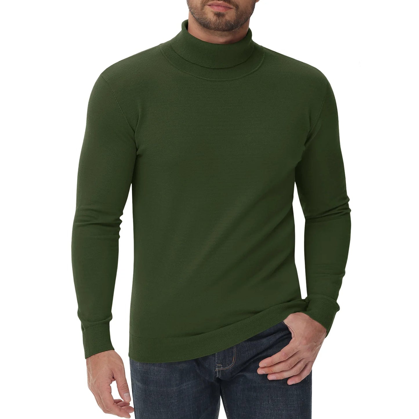 Men's Slim Fit Modern Turtleneck Sweater