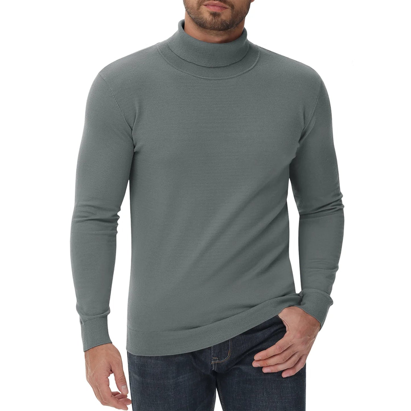 Men's Slim Fit Modern Turtleneck Sweater
