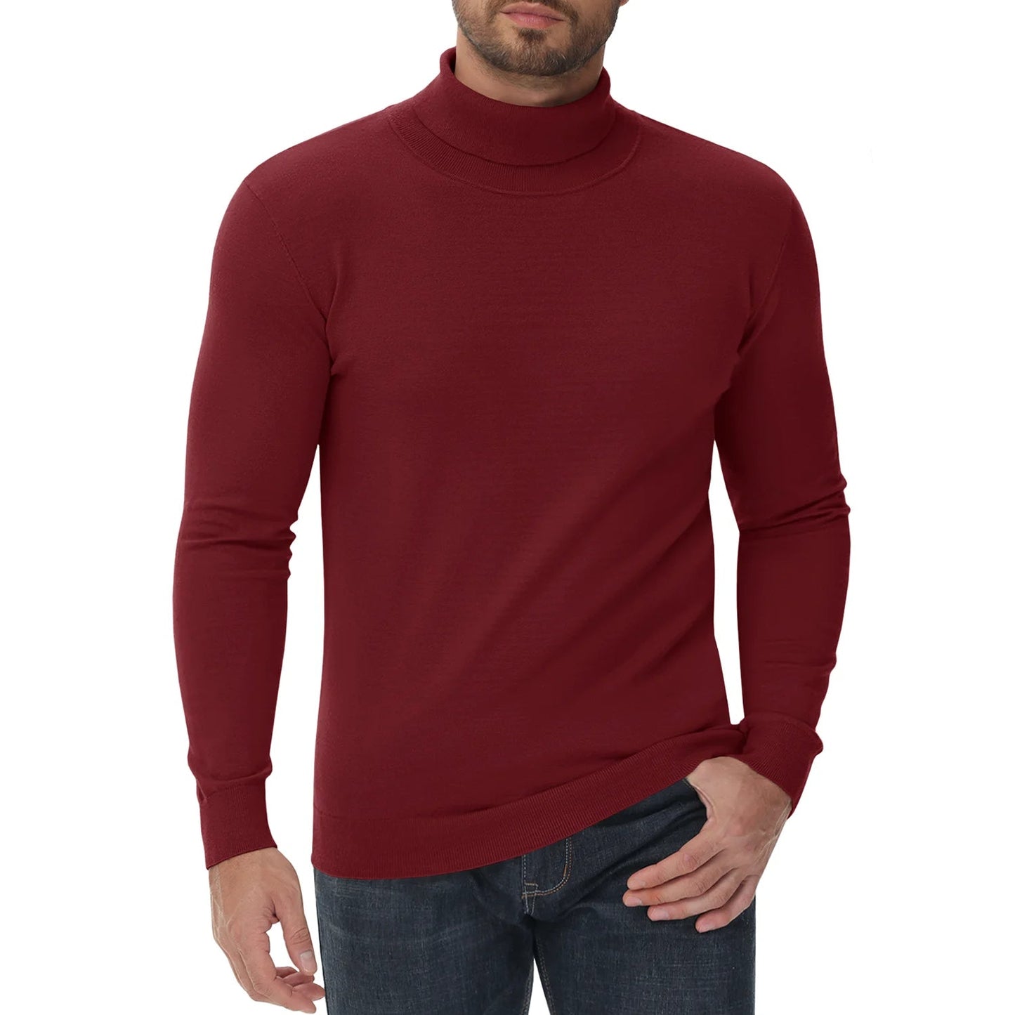Men's Slim Fit Modern Turtleneck Sweater