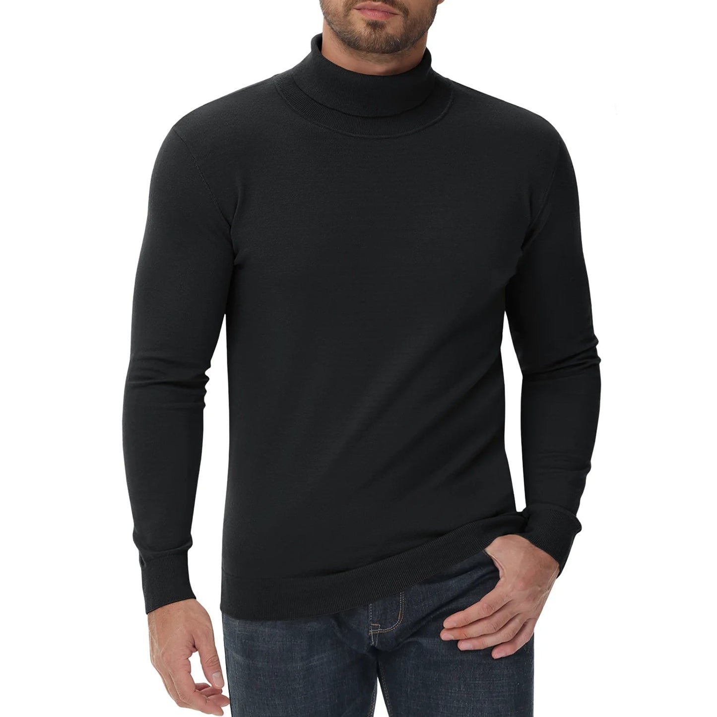 Men's Slim Fit Modern Turtleneck Sweater