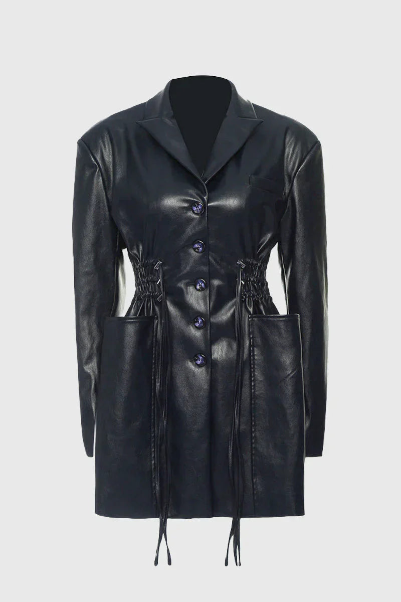 Women's Long Jacket with Pockets