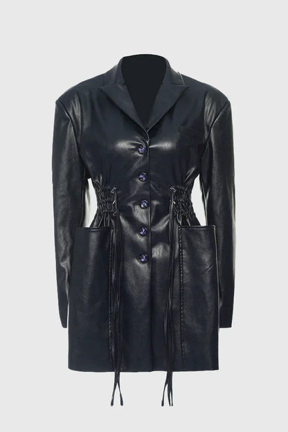Women's Long Jacket with Pockets