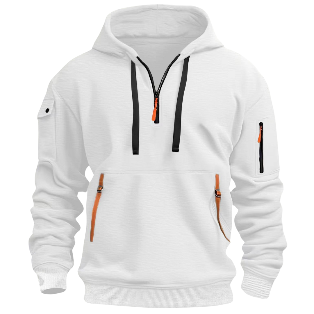 Men's Hoodie Zipper Pockets Sporty
