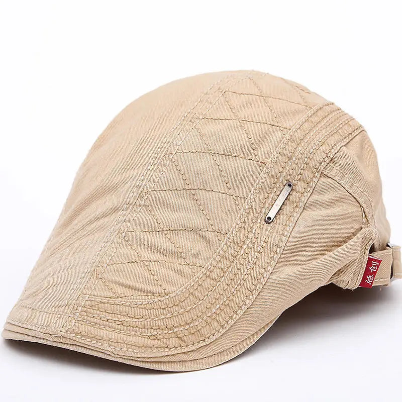 Herren Mütze Flach Verstellbar Segeltuch Stil - IdealeKleiden
