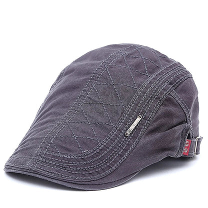 Men's Adjustable Flat Canvas Cap