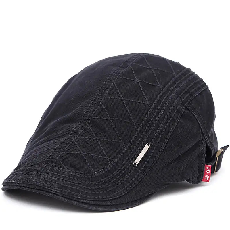 Men's Adjustable Flat Canvas Cap