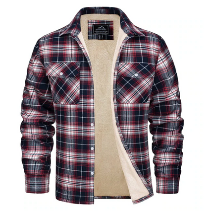 Men's Flannel Fleece Warm Plaid Shirt