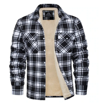 Men's Flannel Fleece Warm Plaid Shirt