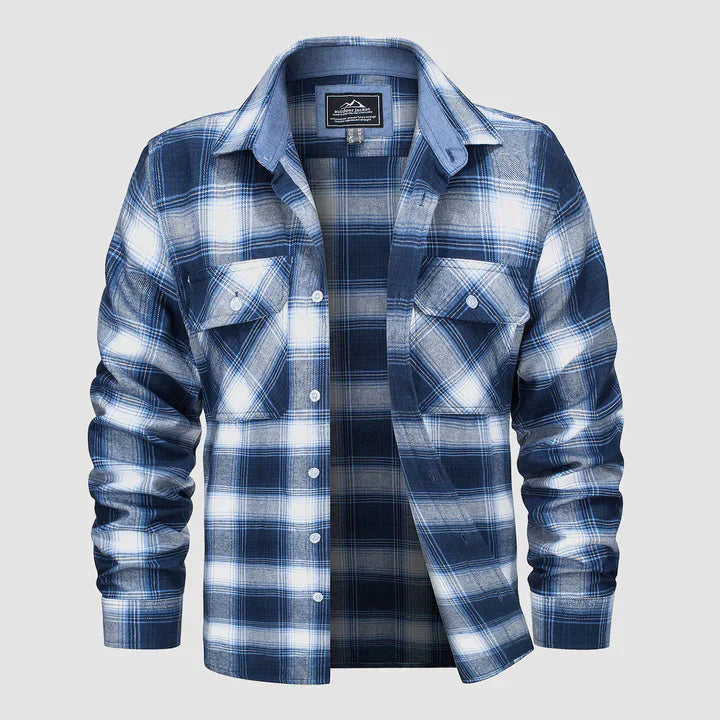 Men's Modern Plaid Flannel Shirt
