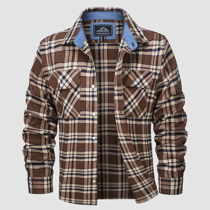 Men's Modern Plaid Flannel Shirt