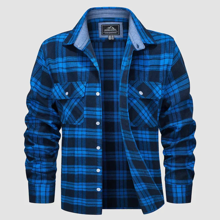 Men's Modern Plaid Flannel Shirt