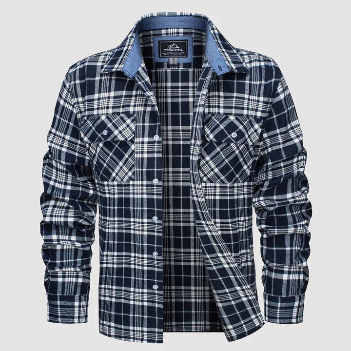 Men's Modern Plaid Flannel Shirt