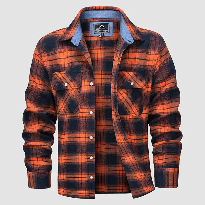Men's Modern Plaid Flannel Shirt