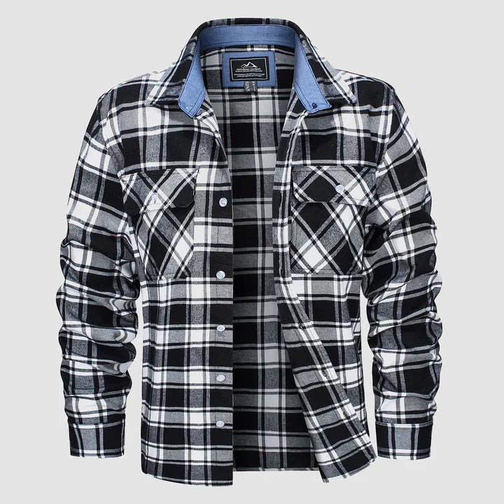 Men's Modern Plaid Flannel Shirt