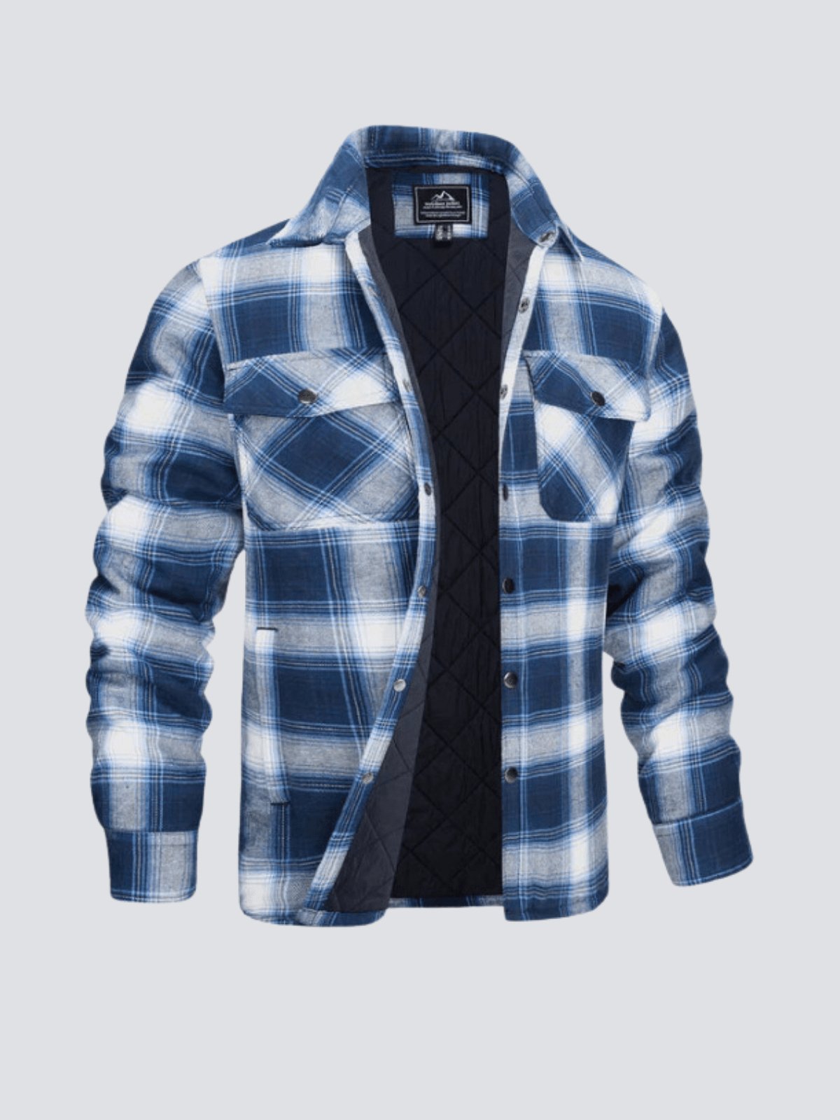 Men's Checked Flannel Lined Winter Jacket