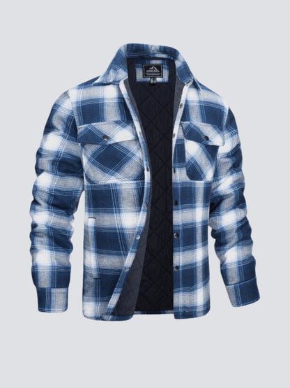 Men's Checked Flannel Lined Winter Jacket